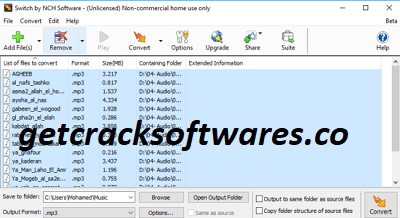 Switch Audio File Converter Crack + License Key Full Download 2022